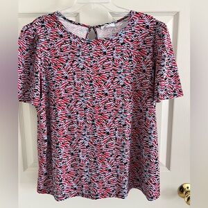 Bar III Short sleeve printed blouse size 1X